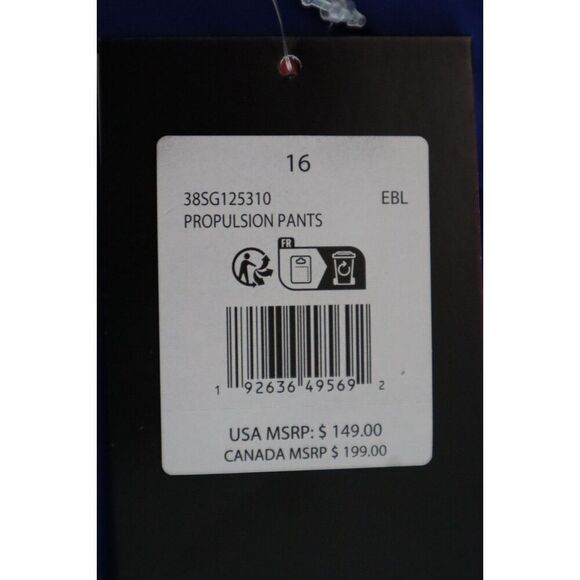 Spyder Junior Boys Sz 16 Electric Blue Ski Snowboard Propulsion Pants - Picture 4 of 9